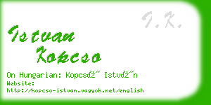 istvan kopcso business card