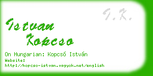 istvan kopcso business card